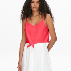 ONLY Crop Tops Top CARO Dames Koraal -About You Winkel 7e5c1fc00edb699421937f733a5a8997 scaled