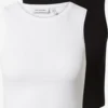 WEEKDAY Crop Tops Top Dames Zwart / Wit