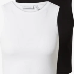 WEEKDAY Crop Tops Top Dames Zwart / Wit