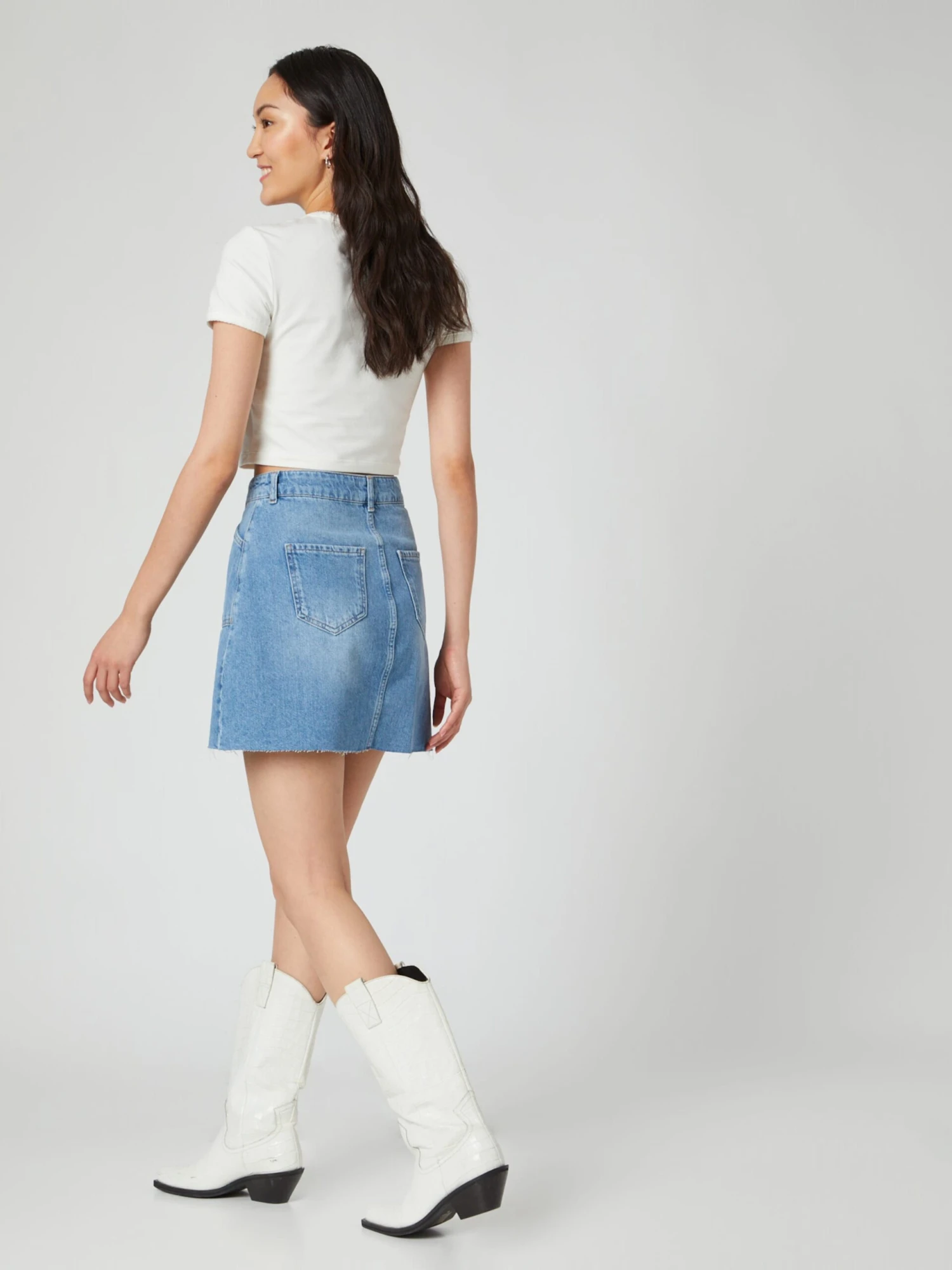 Mini Rokken Rok Vivian Dames Lichtblauw 6 Mini Rokken Rok Vivian Dames Lichtblauw - Afbeelding 4