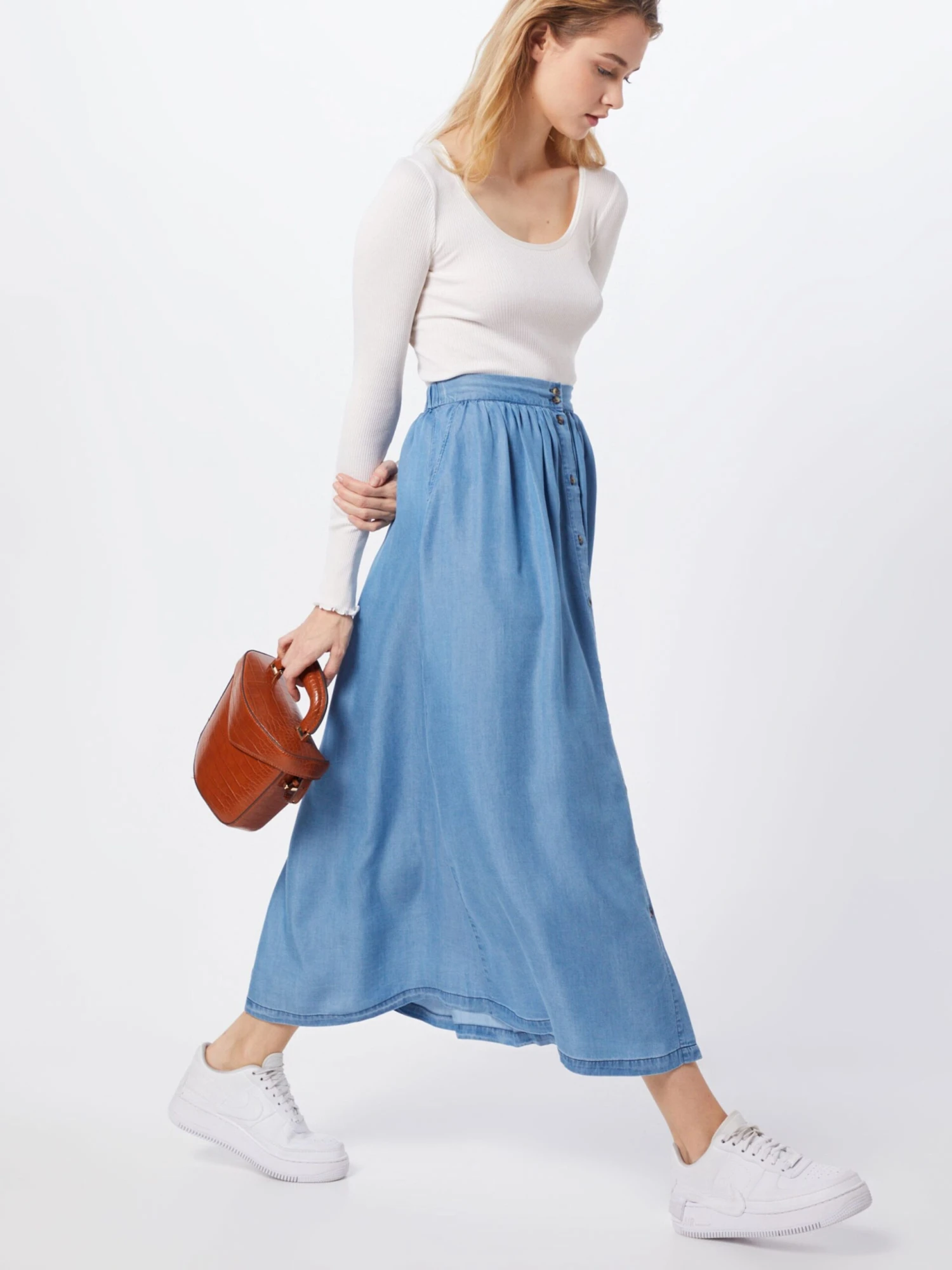 Soft Rebels Maxi Rokken Rok Moira Dames Blauw 6 Soft Rebels Maxi Rokken Rok Moira Dames Blauw - Afbeelding 4