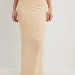 NA-KD Maxi Rokken Rok Dames Beige
