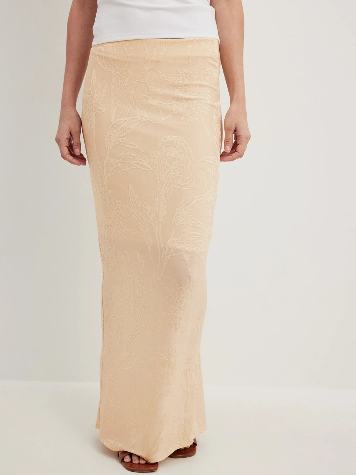 NA-KD Maxi Rokken Rok Dames Beige 3 NA-KD Maxi Rokken Rok Dames Beige