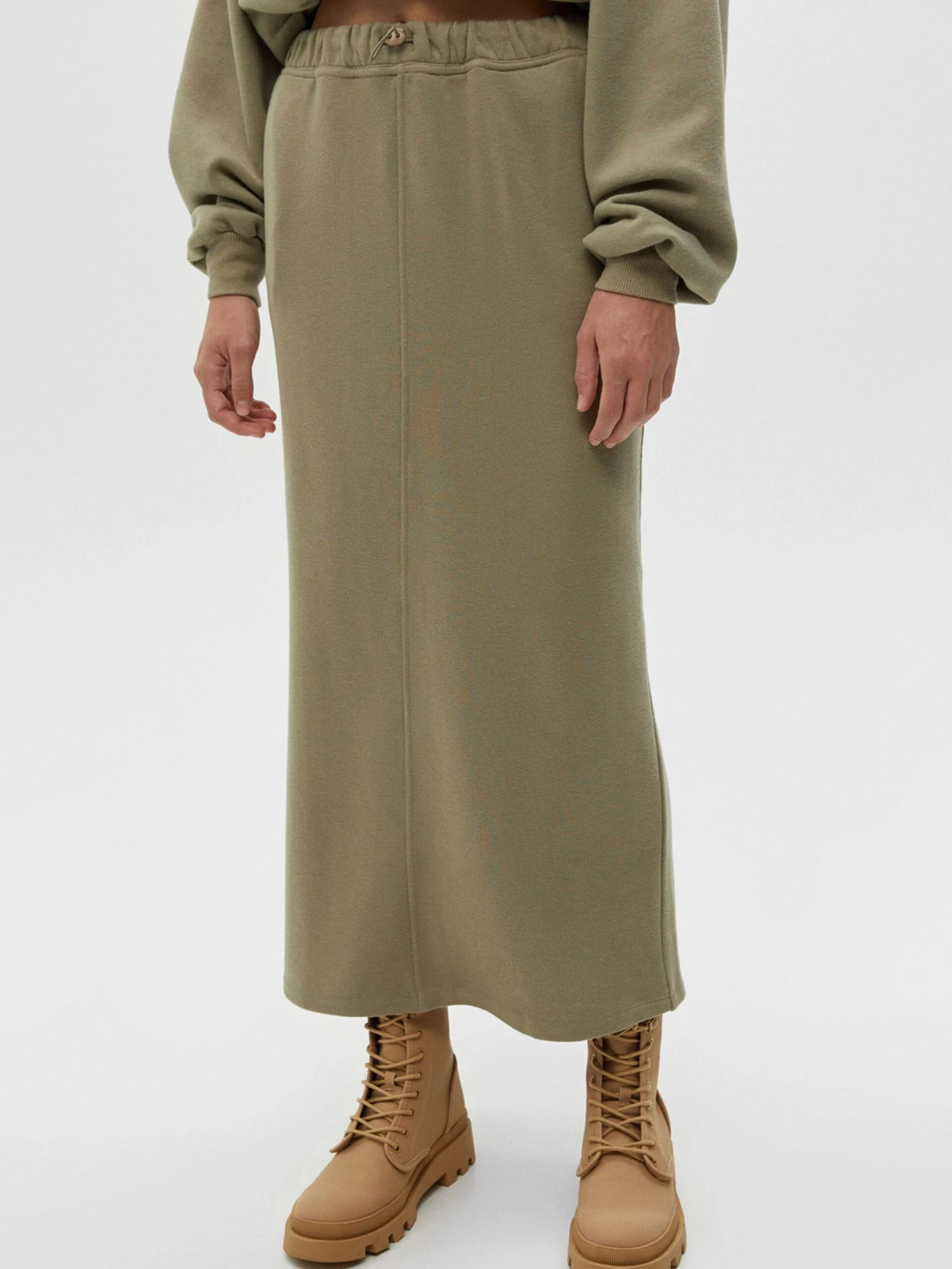 PULL & BEAR Maxi Rokken Rok Dames Greige 6 PULL & BEAR Maxi Rokken Rok Dames Greige - Afbeelding 4