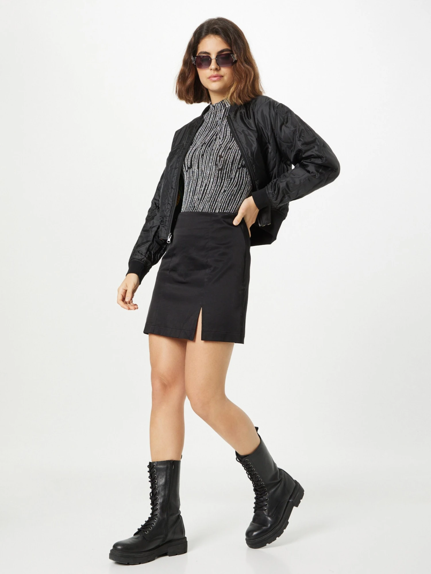 Mini Rokken Rok FLAME Dames Zwart 7 Mini Rokken Rok FLAME Dames Zwart - Afbeelding 5