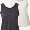Vero Moda Tanktops Top JUNE Dames Zwart / Wolwit