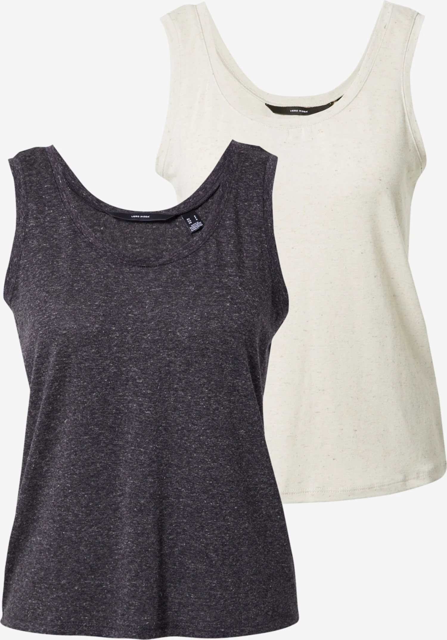 Vero Moda Tanktops Top JUNE Dames Zwart / Wolwit 3 Vero Moda Tanktops Top JUNE Dames Zwart / Wolwit