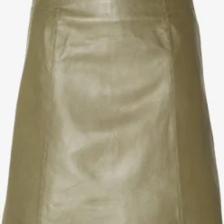 Selected Femme Leren Rokken Rok Dames Olijfgroen
