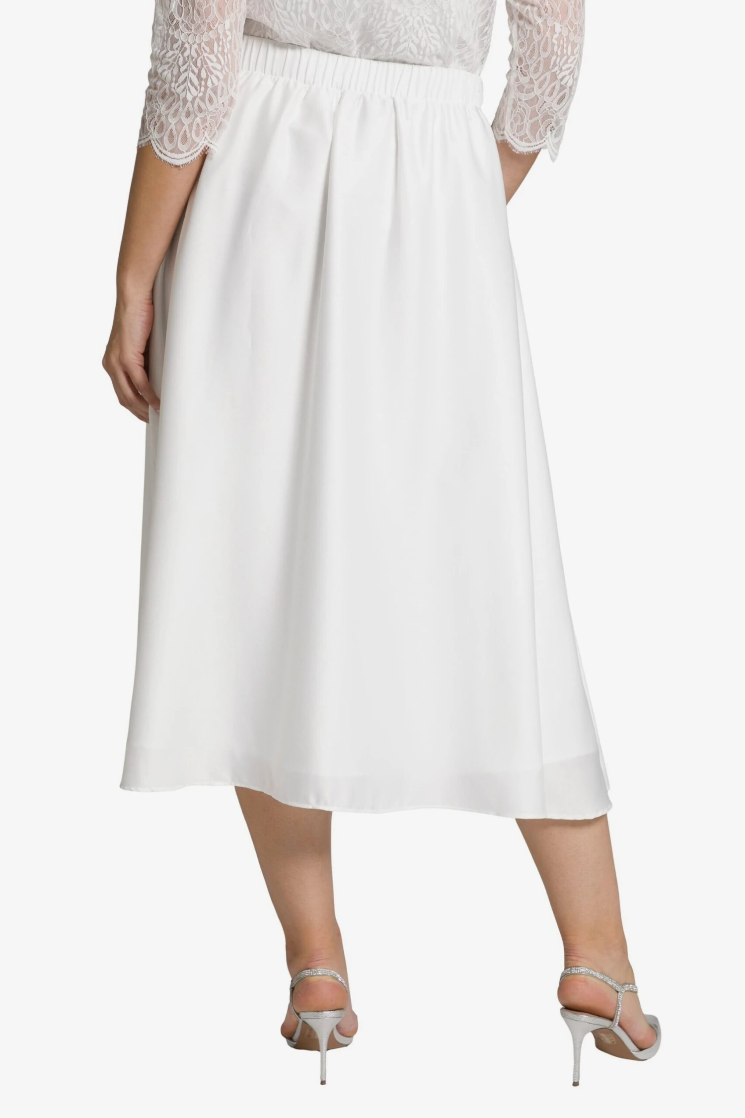 Ulla Popken Midi Rokken Rok Dames Offwhite 6 Ulla Popken Midi Rokken Rok Dames Offwhite - Afbeelding 4