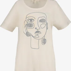Ulla Popken T-shirts Shirt Dames Champagne