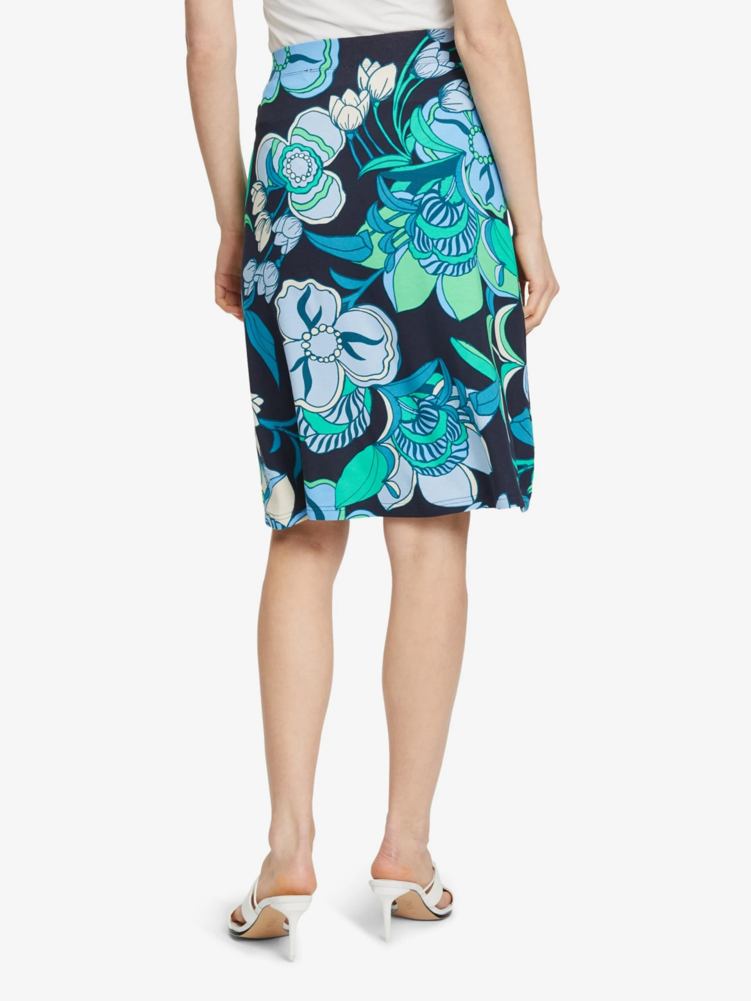 Betty Barclay Midi Rokken Rok Dames Donkerblauw 6 Betty Barclay Midi Rokken Rok Dames Donkerblauw - Afbeelding 4