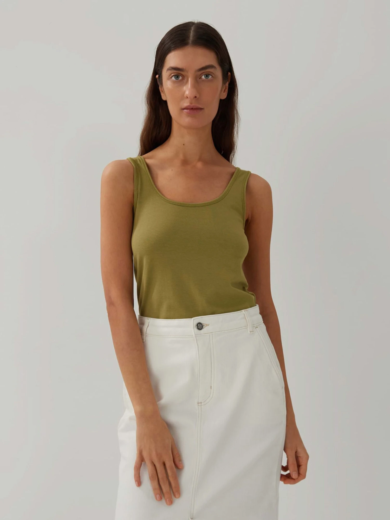 Someday Tanktops Top Käthi Dames Kaki 4 Someday Tanktops Top Käthi Dames Kaki - Afbeelding 2