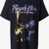 NASTY GAL T-shirts Shirt Prince Purple Rain Dames Zwart