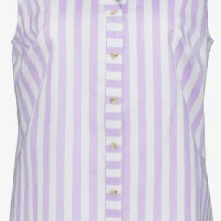 Ulla Popken Blouse Tops Blouse Dames Lichtroze / Wit