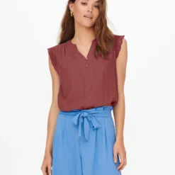 ONLY Blouse Tops Blouse NINA Dames Pastelrood -About You Winkel a5602ec16cdecff20ff0c3c7faaeb289 scaled