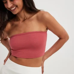 NA-KD Crop Tops Top Dames Rood