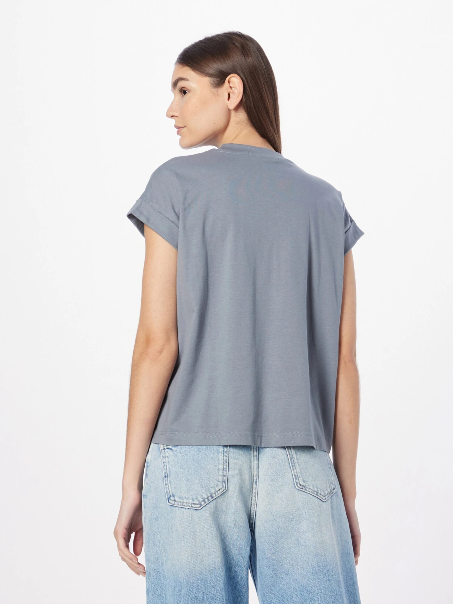 Calvin Klein Jeans T-shirts Shirt Dames Smoky Blue 5 Calvin Klein Jeans T-shirts Shirt Dames Smoky Blue - Afbeelding 3