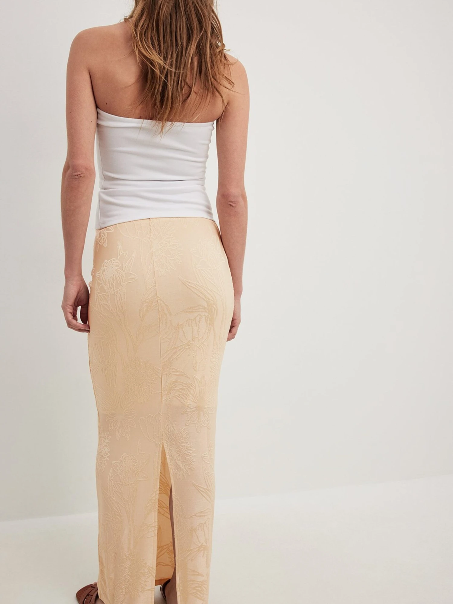 NA-KD Maxi Rokken Rok Dames Beige 4 NA-KD Maxi Rokken Rok Dames Beige - Afbeelding 2