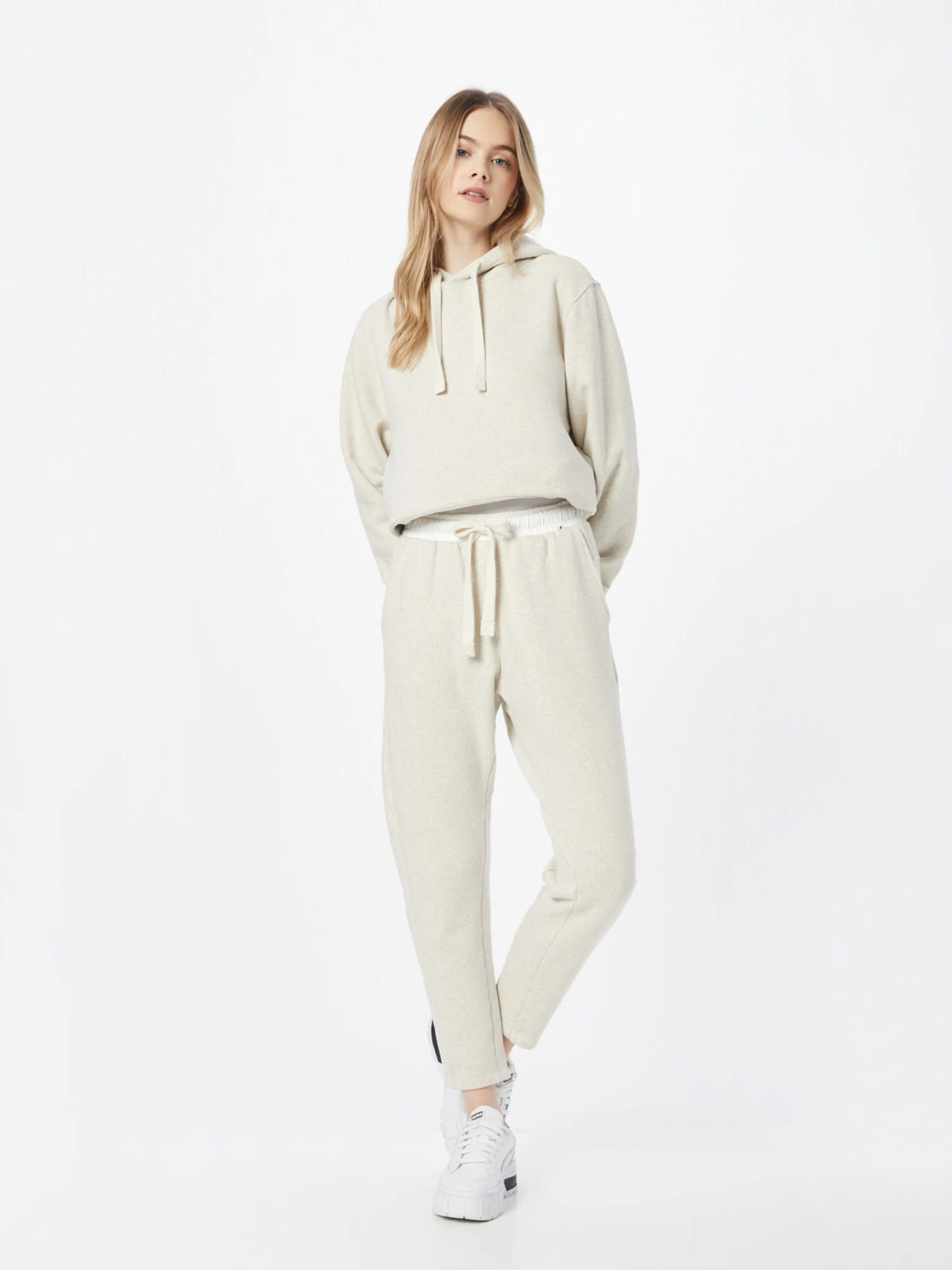 Pantalons Tapered Broek Dames Wit / Wit Gemêleerd 7 Pantalons Tapered Broek Dames Wit / Wit Gemêleerd - Afbeelding 5