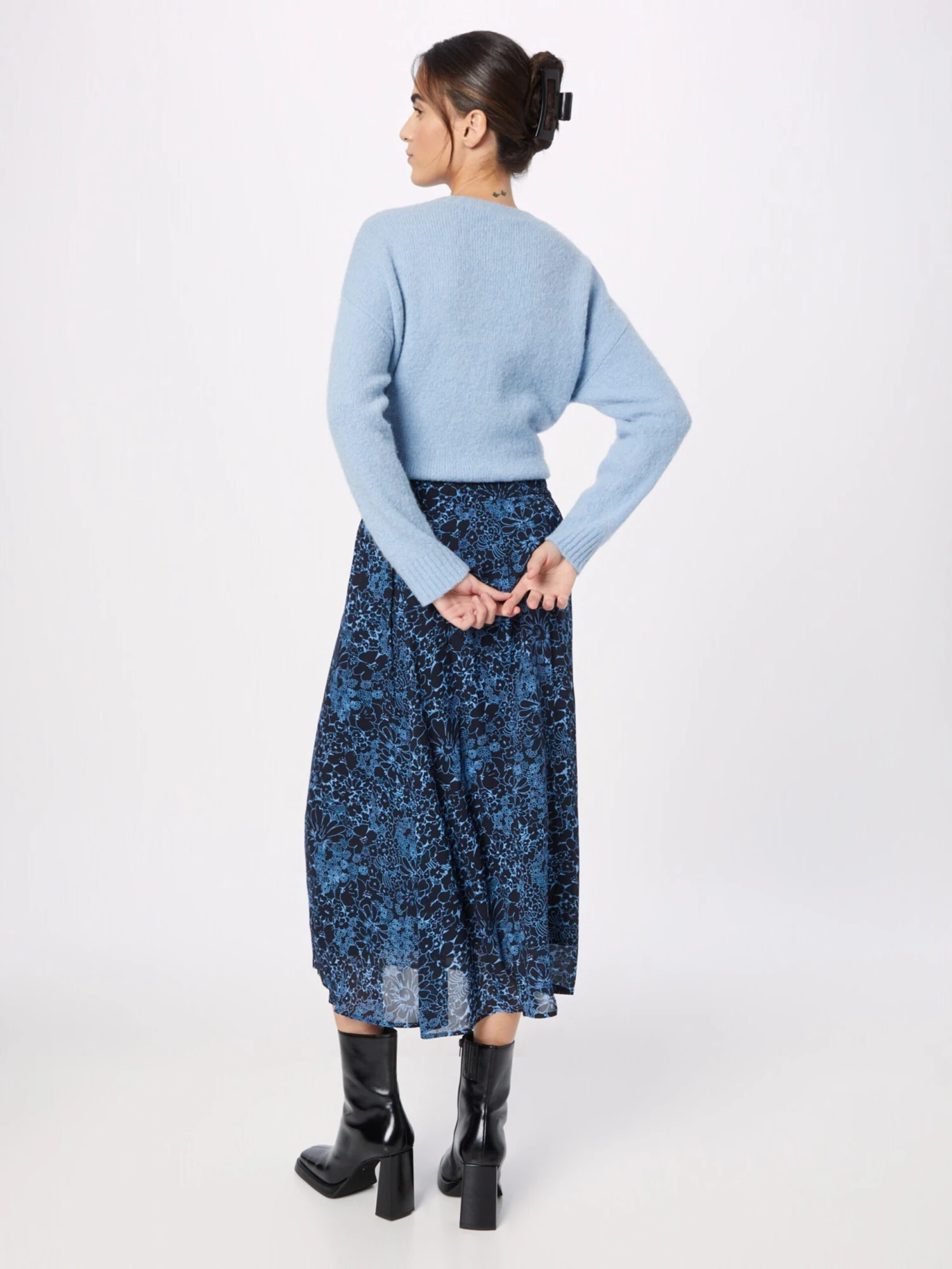 DRYKORN Midi Rokken Rok ATTRA Dames Blauw / Donkerblauw 6 DRYKORN Midi Rokken Rok ATTRA Dames Blauw / Donkerblauw - Afbeelding 4