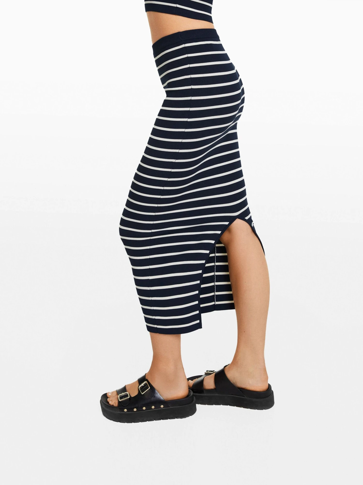 BERSHKA Midi Rokken Rok Dames Kobaltblauw 7 BERSHKA Midi Rokken Rok Dames Kobaltblauw - Afbeelding 5