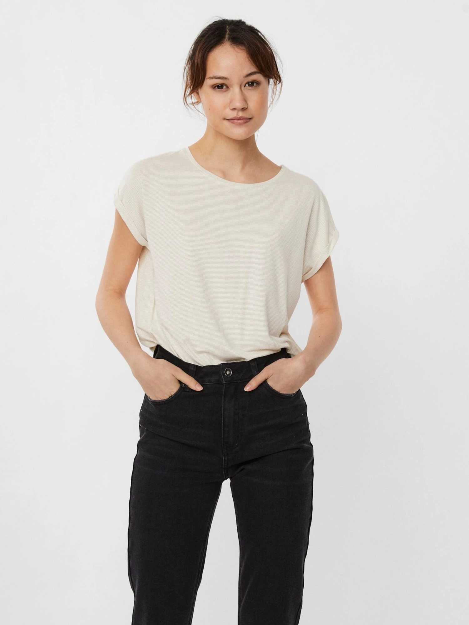 Vero Moda T-shirts Shirt Lava Dames Beige 4 Vero Moda T-shirts Shirt Lava Dames Beige - Afbeelding 2