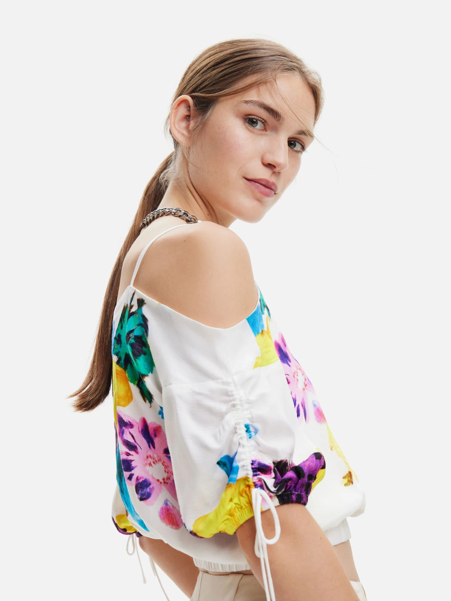 Desigual Blouse Tops Blouse BERNADETTE-LACROIX Dames Wit 7 Desigual Blouse Tops Blouse BERNADETTE-LACROIX Dames Wit - Afbeelding 5