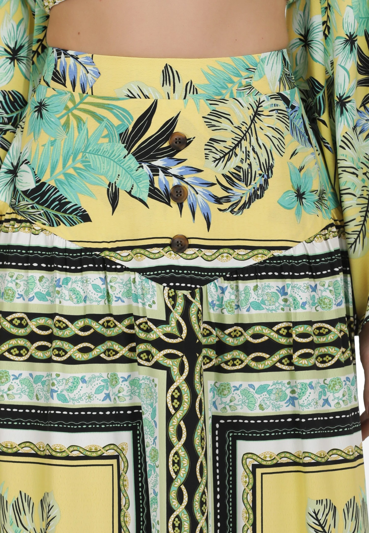 IZIA Maxi Rokken Rok Dames Pasteelgeel 7 IZIA Maxi Rokken Rok Dames Pasteelgeel - Afbeelding 5