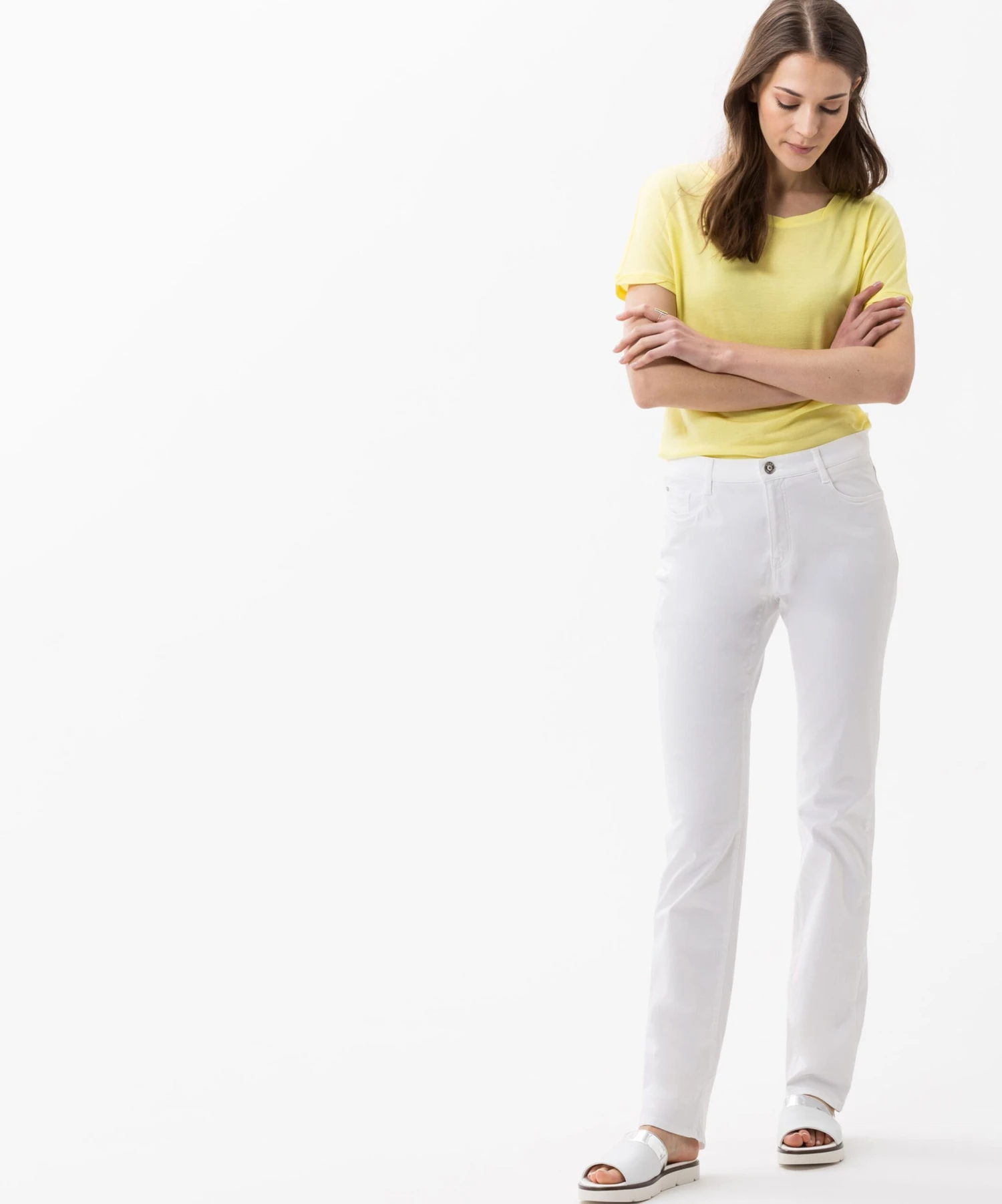 BRAX Pantalons Regular Broek Carola Dames Wit 6 BRAX Pantalons Regular Broek Carola Dames Wit - Afbeelding 4