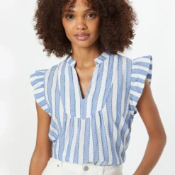 ICHI Blouse Tops Blouse EZOMA Dames Blauw -About You Winkel b52a4f7a0cb84d4bb1290808253b719d scaled