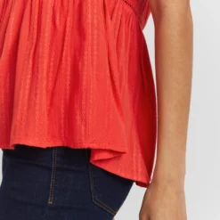 ICHI Blouse Tops Blouse Dames Rood -About You Winkel b5c380c48d033bb6e3f90d15c3da8d6e scaled