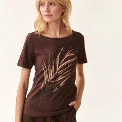 T-shirts Shirt Mikajana Dames Bruin / Lichtbruin -About You Winkel b60395da67d8d739dcf0144fc7d2597f scaled