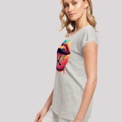 F4NT4STIC T-shirts Shirt Drooling Lips Dames Grijs Gemêleerd -About You Winkel b8f87ea223fac4dcf29e048e244561d6 scaled