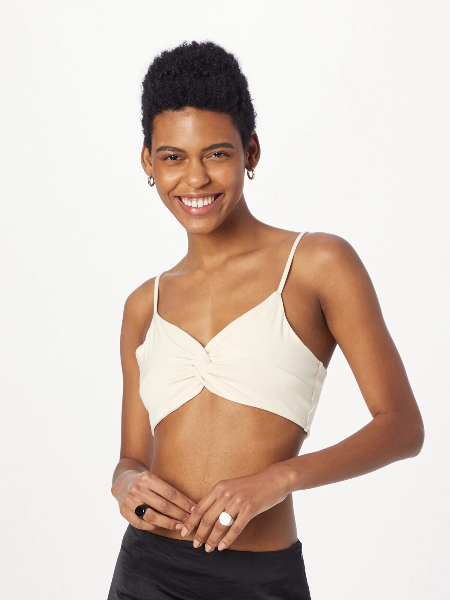 Crop Tops Top Dames Crème 5 Crop Tops Top Dames Crème - Afbeelding 3