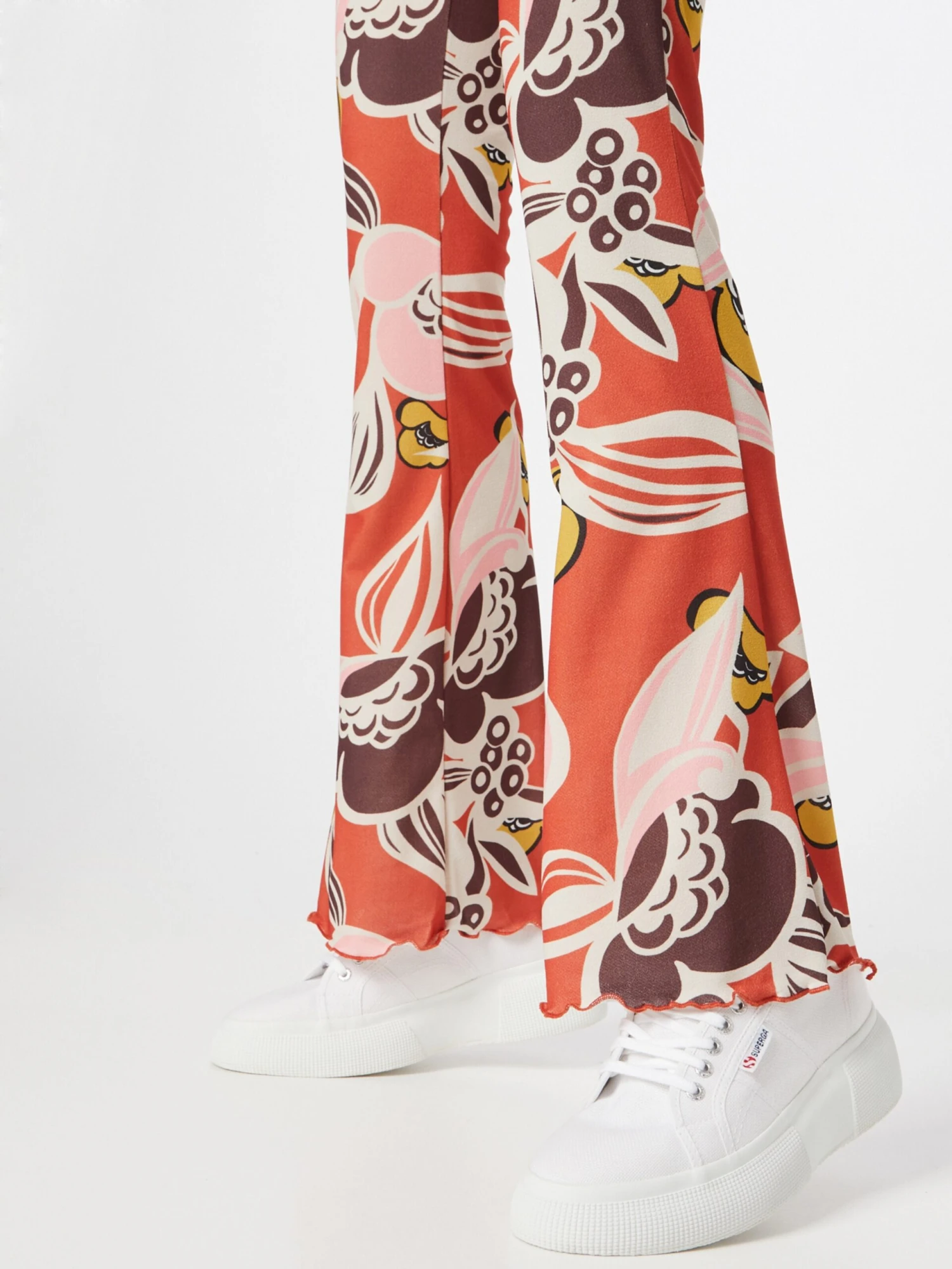 Pantalons Flared Broek Dames Oranje 7 Pantalons Flared Broek Dames Oranje - Afbeelding 5