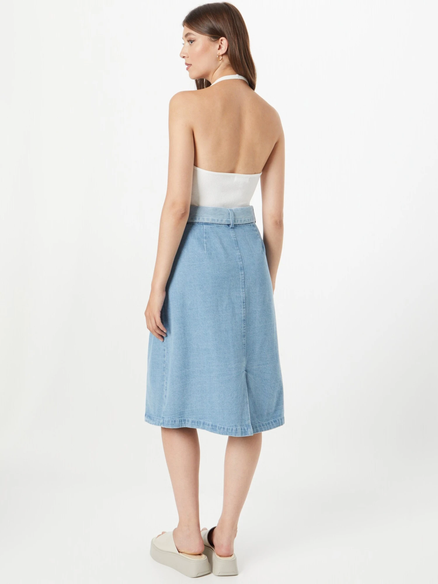 Midi Rokken Rok JENNA Dames Blauw 6 Midi Rokken Rok JENNA Dames Blauw - Afbeelding 4