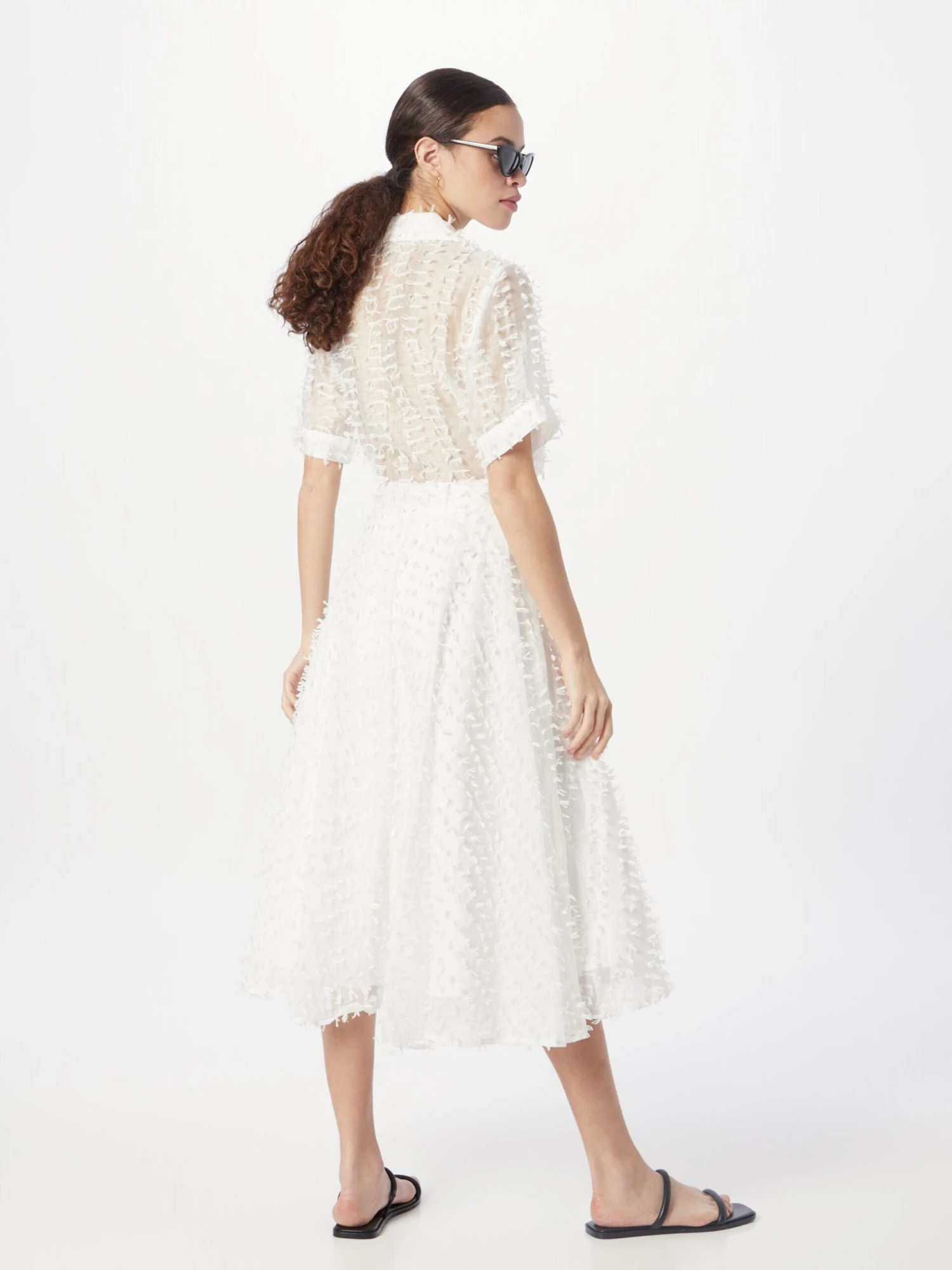 Midi Rokken Rok NANNA Dames Wit 6 Midi Rokken Rok NANNA Dames Wit - Afbeelding 4