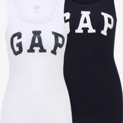 Tanktops Top Dames Navy / Wit