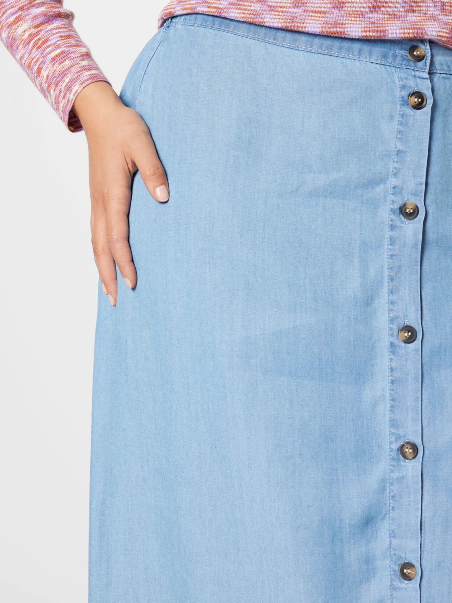 Midi Rokken Rok Maira Dames Blauw 4 Midi Rokken Rok Maira Dames Blauw - Afbeelding 2