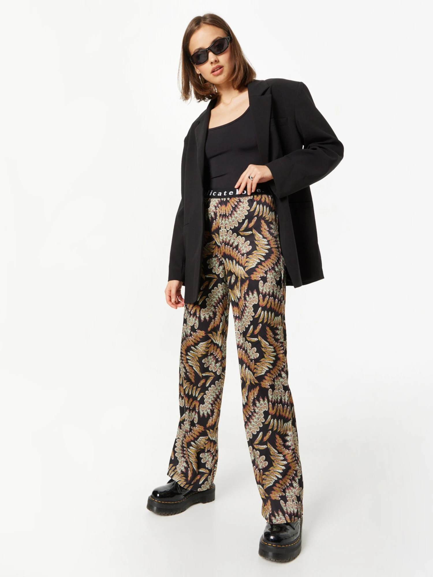 Pantalons Regular Broek LALU Dames Zwart 7 Pantalons Regular Broek LALU Dames Zwart - Afbeelding 5