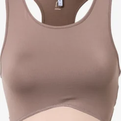 Crop Tops Top Dames Crème / Donkerbeige