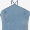 Noisy May Petite Crop Tops Top NICKY Dames Blauw -About You Winkel d3c67c804d2771305f413cb68e71fe95
