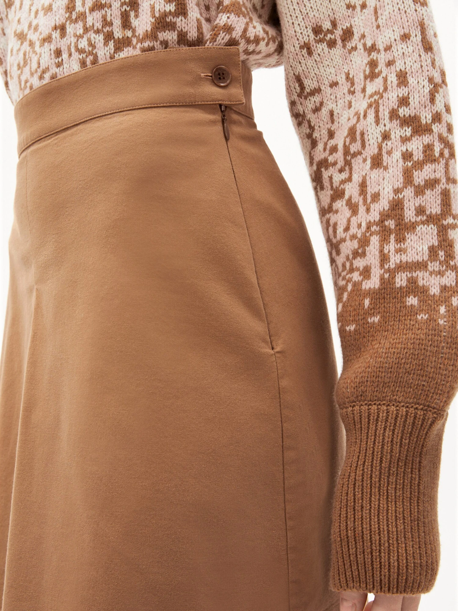 Armedangels Midi Rokken Rok DANAAE Dames Camel 5 Armedangels Midi Rokken Rok DANAAE Dames Camel - Afbeelding 3