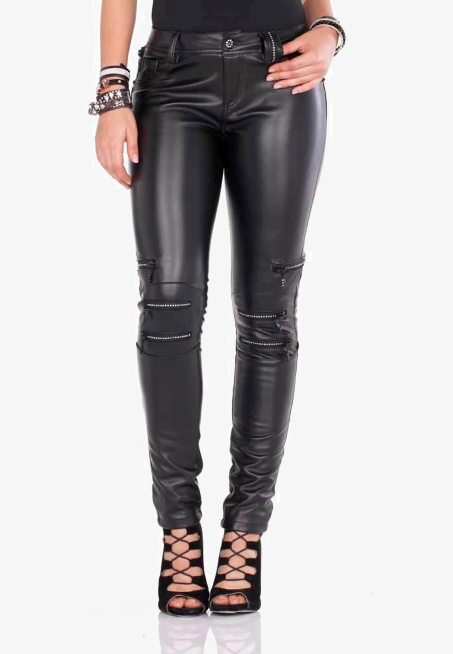 Cipo & Baxx Pantalons Skinny Broek Millions Dames Zwart 5 Cipo & Baxx Pantalons Skinny Broek Millions Dames Zwart - Afbeelding 3