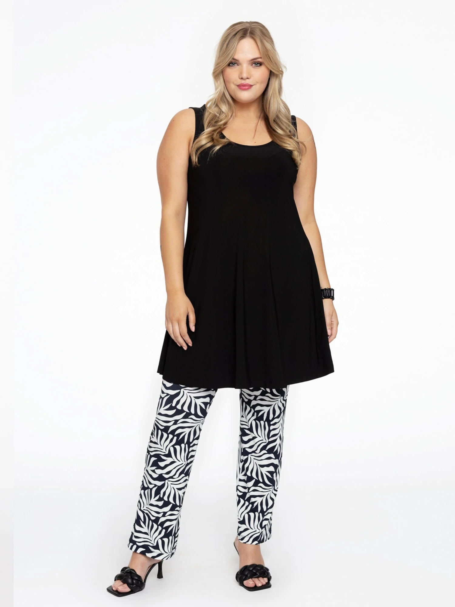 Pantalons Regular Broek Dames Zwart / Wit 4 Pantalons Regular Broek Dames Zwart / Wit - Afbeelding 2