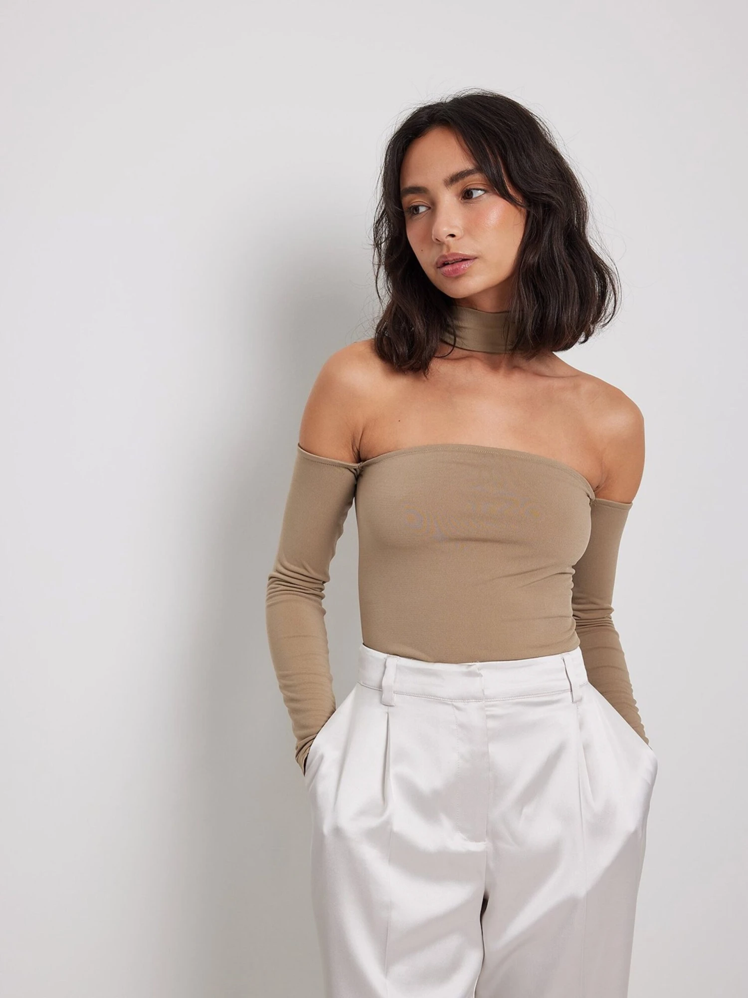 NA-KD Crop Tops Top Dames Bruin 3 NA-KD Crop Tops Top Dames Bruin