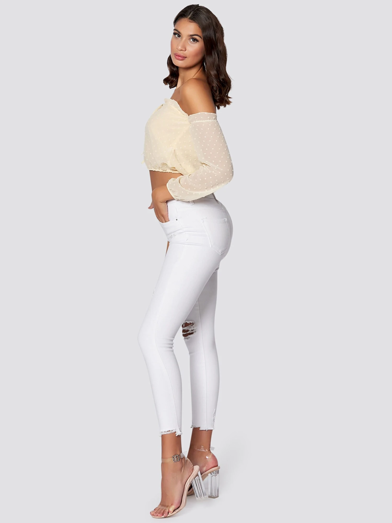 Crop Tops Top Grace Dames Geel 6 Crop Tops Top Grace Dames Geel - Afbeelding 4