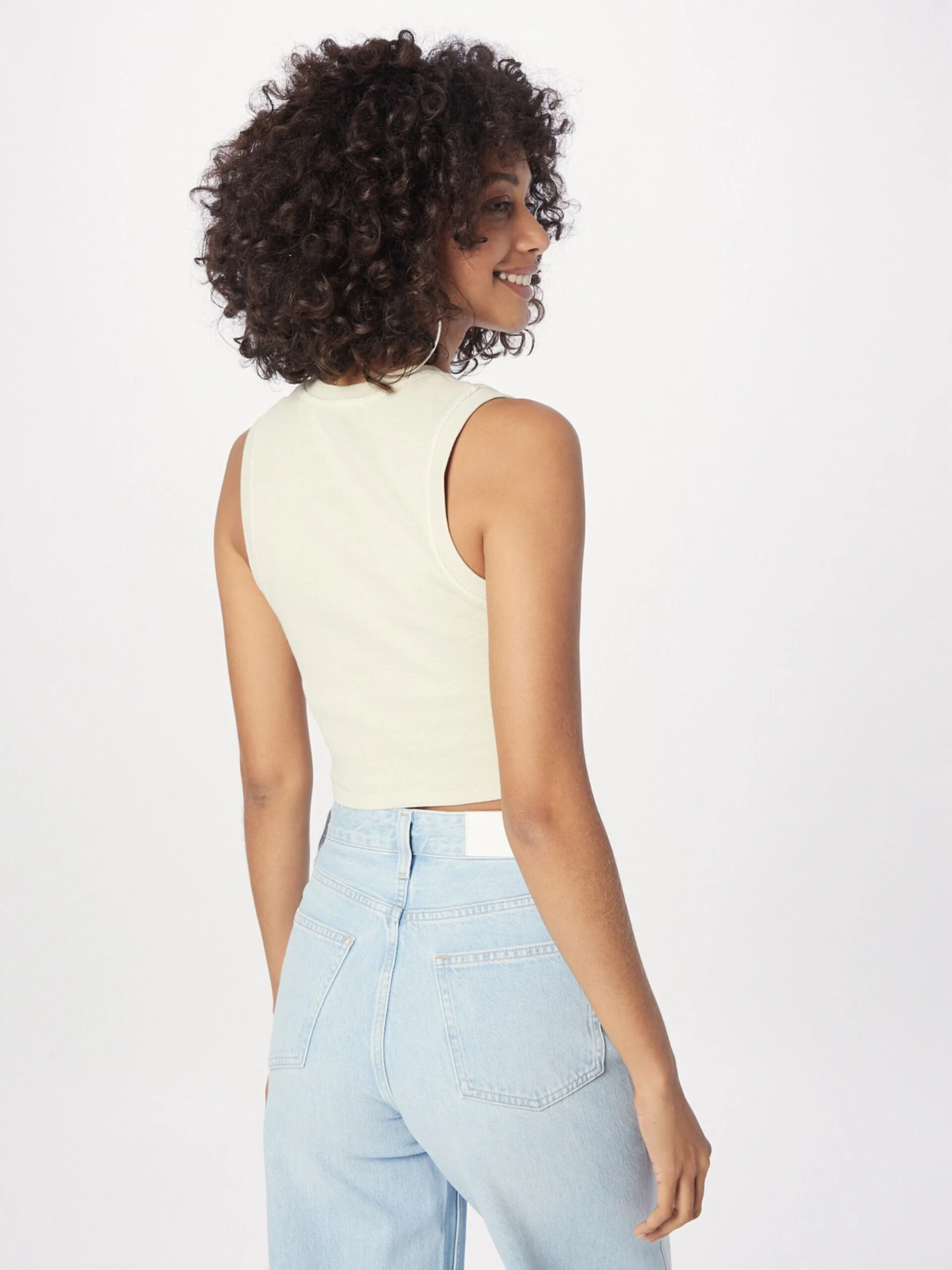 Calvin Klein Jeans Crop Tops Top MINERAL Dames Beige 6 Calvin Klein Jeans Crop Tops Top MINERAL Dames Beige - Afbeelding 4