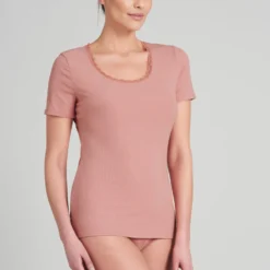Schiesser T-shirts Shirt Rib & Lace Dames Lichtroze -About You Winkel e60f2292d1b2146690e172f71109de17 scaled
