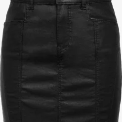 ONLY Leren Rokken Rok EFFIE Dames Zwart